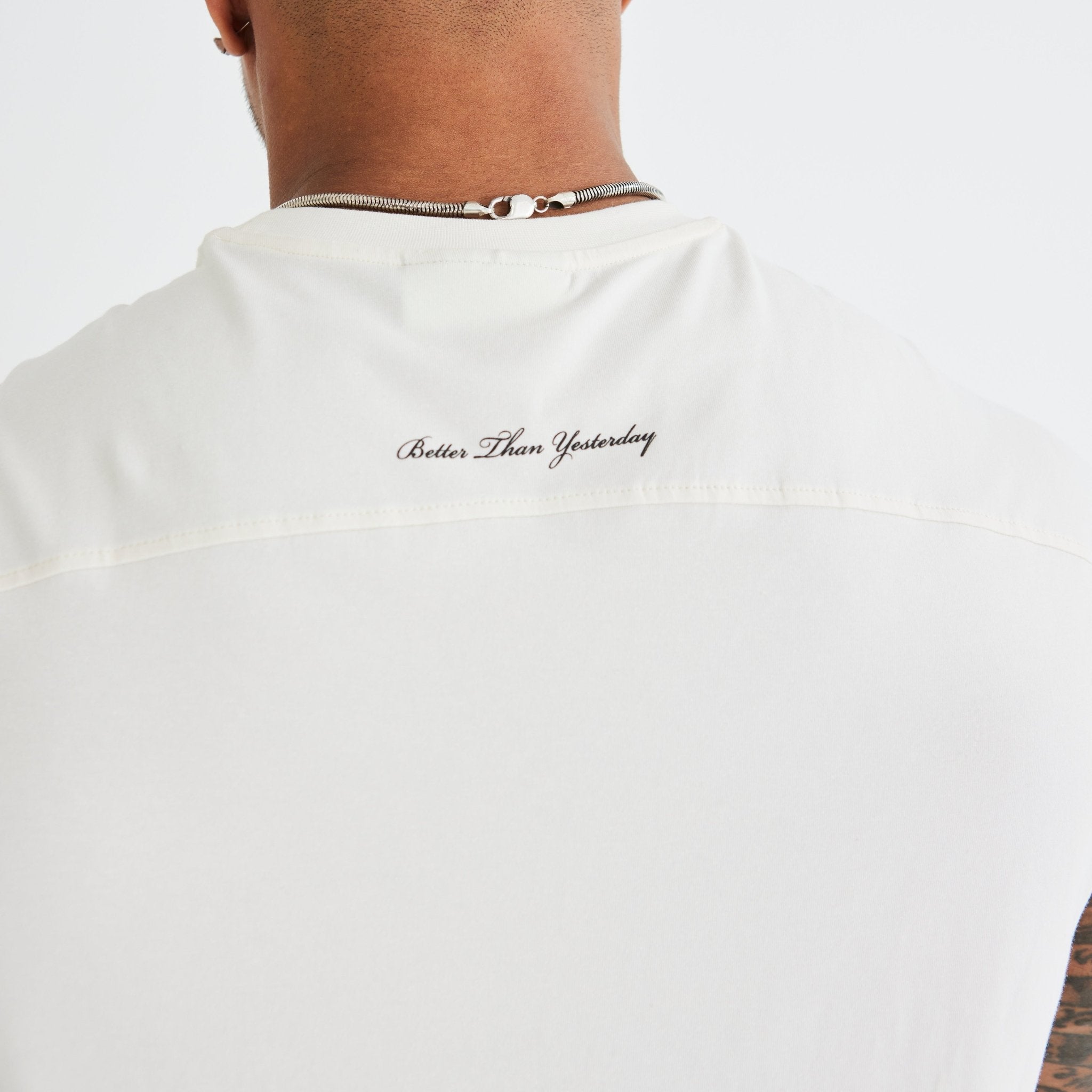 Vanquish Vintage White Varsity Oversized Sleeveless T Shirt - Vanquish Fitness