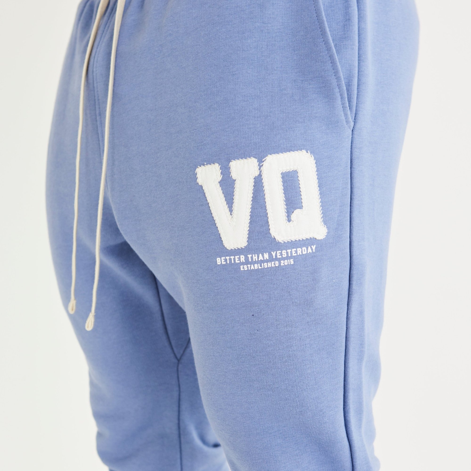 Vanquish Washed Blue Varsity Tapered Sweatpants - Vanquish Fitness