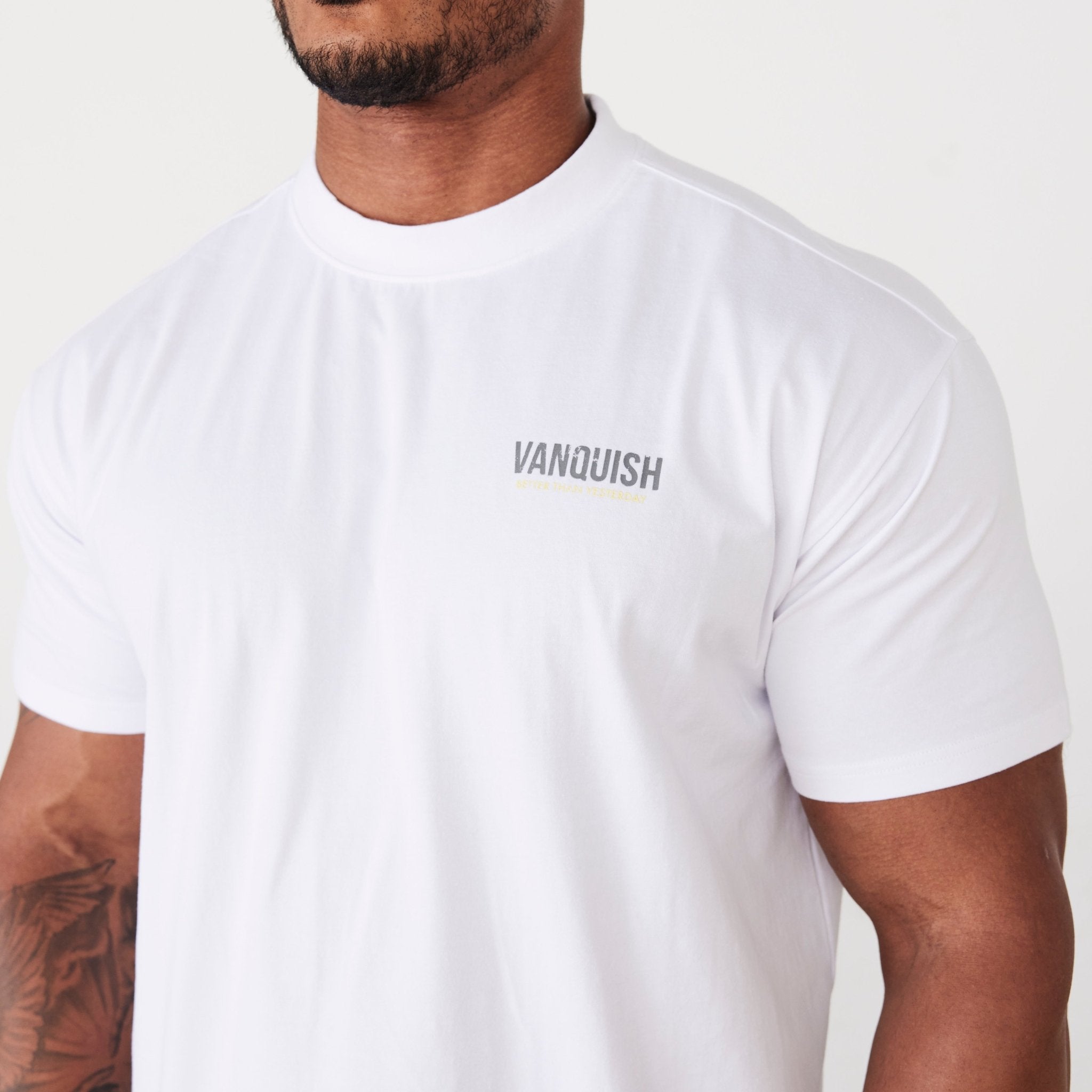 Vanquish White Oversized T Shirt - Vanquish Fitness